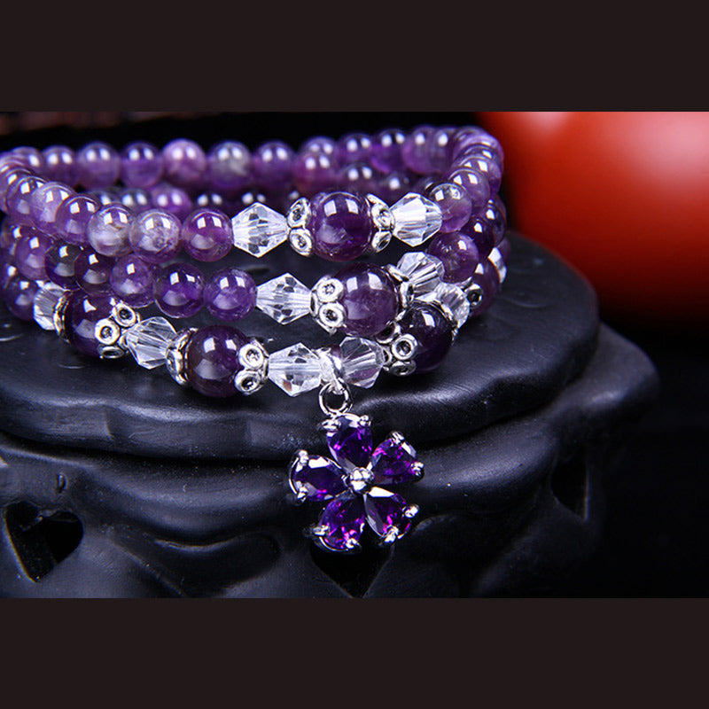 Nimara Ritual Tibetan Amethyst Blessing Bracelet