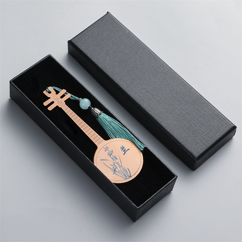 Nimara Ritual Classical Musical Instruments Pipa Guzheng Guqin Ruan Metal Bookmarks Tassel With Gift Box