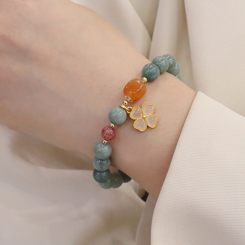 Nimara Ritual Bring Good Luck Green Jade Bracelet Bangle Bundle