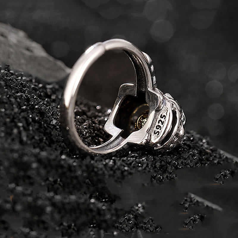 Nimara Ritual 925 Sterling Silver PiXiu Copper Coin Wealth Adjustable Ring
