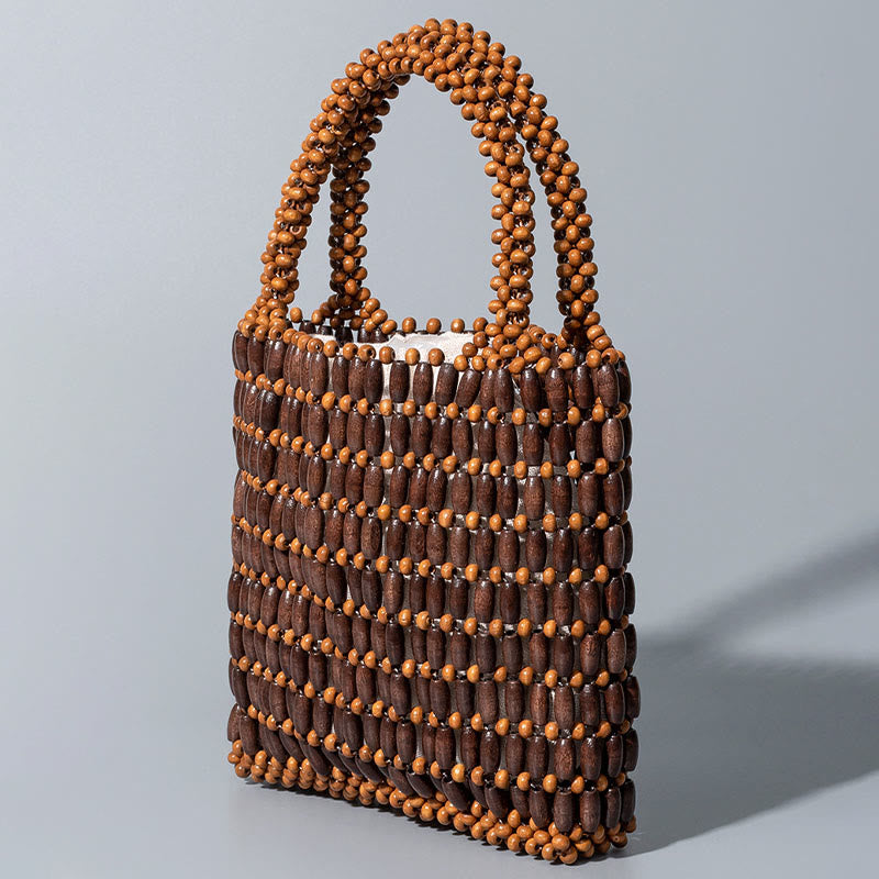 Nimara Ritual Hand-woven Wooden Beads Handbag