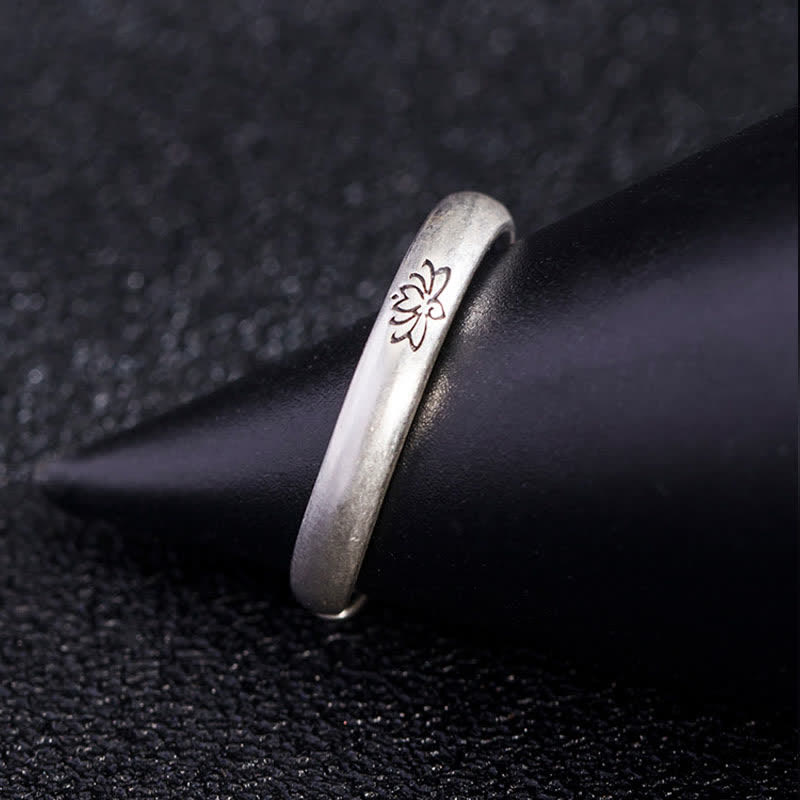 Nimara Ritual 925 Sterling Silver Lotus Flower Enlightenment Ring