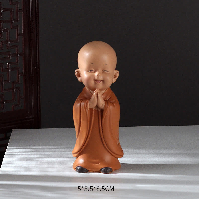 Nimara Ritual Small Mini Meditation Praying Monk Serenity Resin Home Decoration