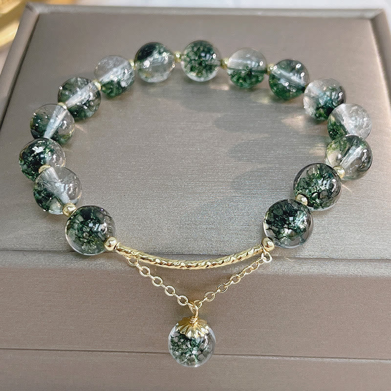 Nimara Ritual Green Phantom Crystal Confidence Charm Bracelet