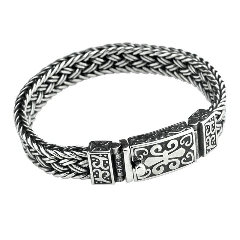 Nimara Ritual Retro Vine Totem Pattern Braided Healing Chain Bracelet