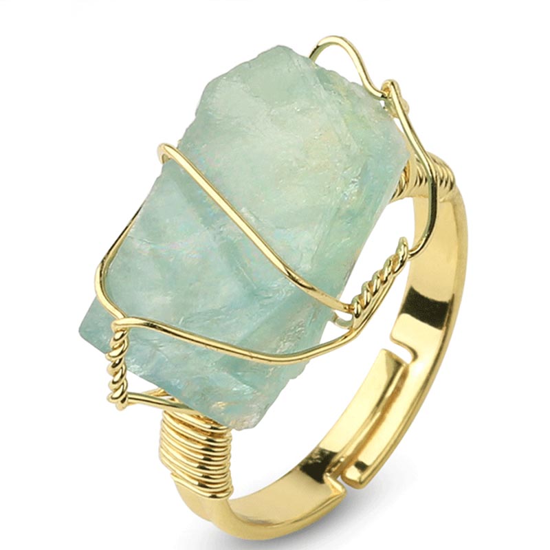 Nimara Ritual Natural Crystal Gemstone Amethyst Adjustable Ring