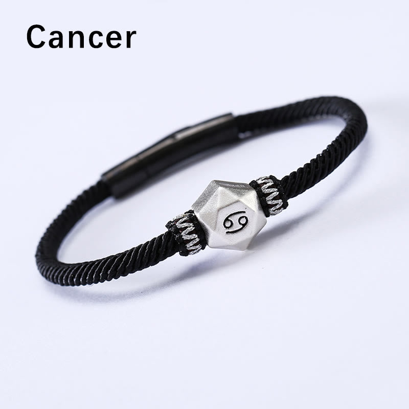 Nimara Ritual 999 Sterling Silver 12 Constellations of the Zodiac Protection Handmade String Bracelet
