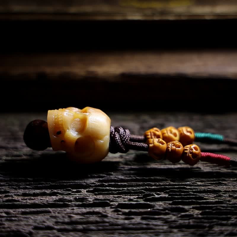 Nimara Ritual Tibetan Camel Bone Skull The Lord of the Corpse Forest Protection Necklace Pendant