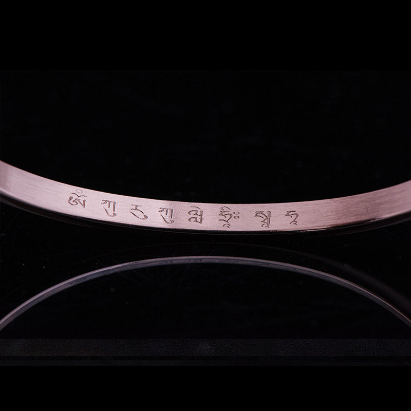 Nimara Ritual Six True Words Engraving Titanium Steel Blessing Protection Bracelet