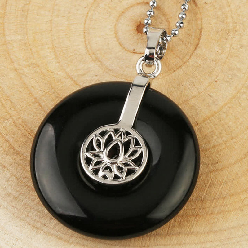Nimara Ritual Various Crystal Amethyst Pink Crystal Lotus Healing Necklace Pendant