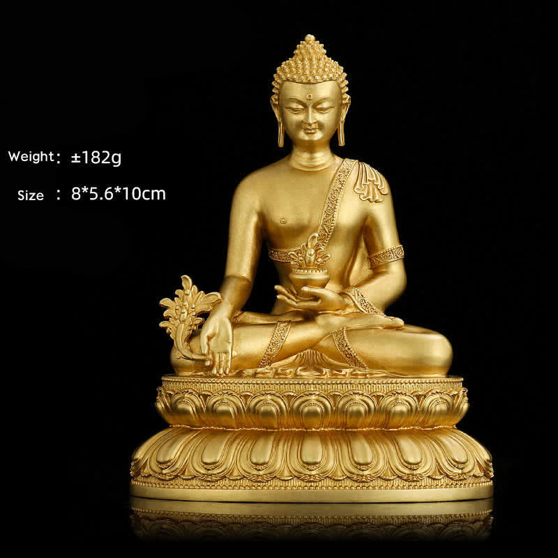 Nimara Ritual Shakyamuni Amitabha Medicine Buddha Figurine Serenity Copper Statue Home Decoration