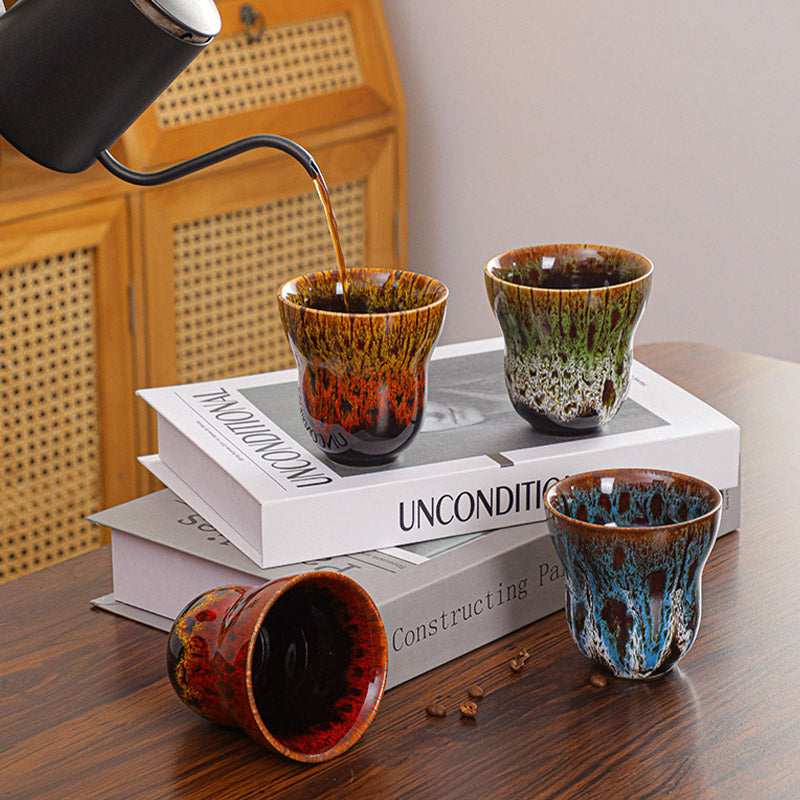 Nimara Ritual Vintage Kiln Change Design Ceramic Coffee Mug Tea Cup 150ml