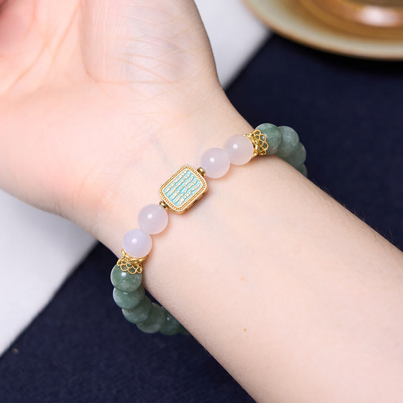 Nimara Ritual Promote New Beginnings Mint Green Jade Bracelet Bangle Bundle