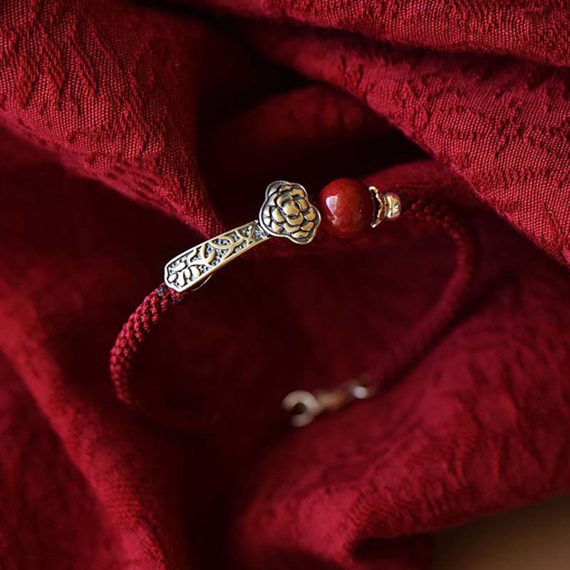 Nimara Ritual 925 Sterling Silver Cinnabar Blessing String Bracelet