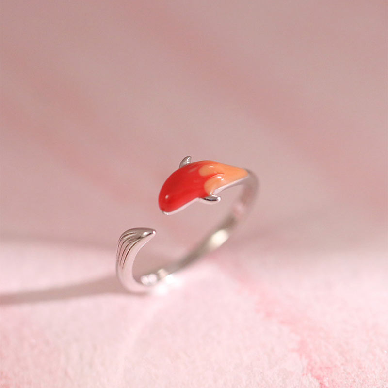 Nimara Ritual Koi Fish Copper Balance Luck Adjustable Ring
