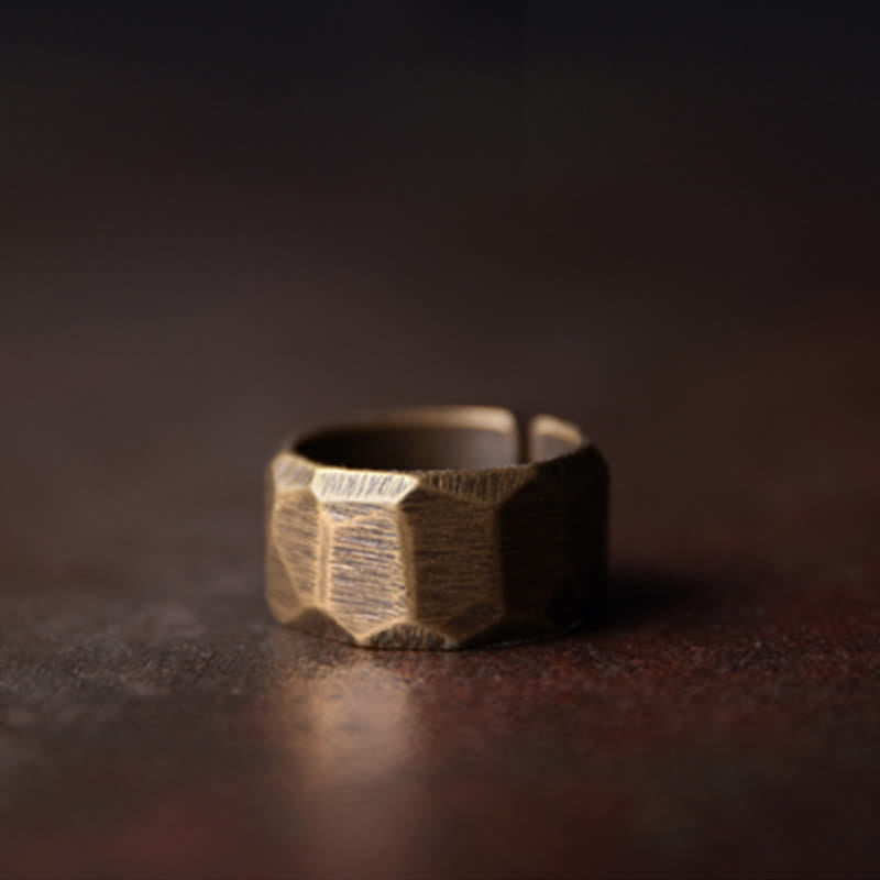 Nimara Ritual Tibetan Simple Design Copper Wealth Ring