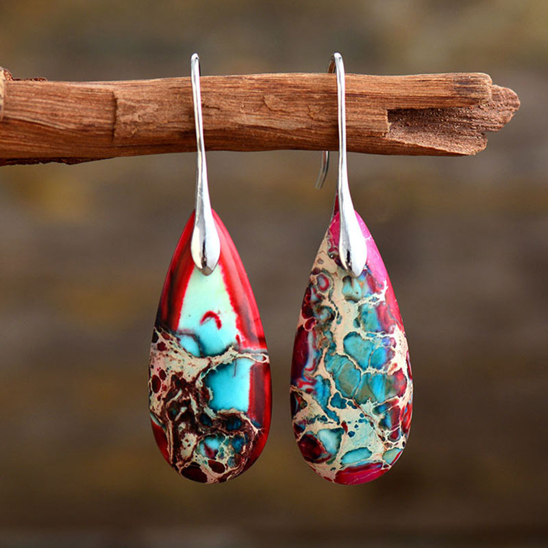 Nimara Ritual Emperor Stone Crystal Happiness Earrings