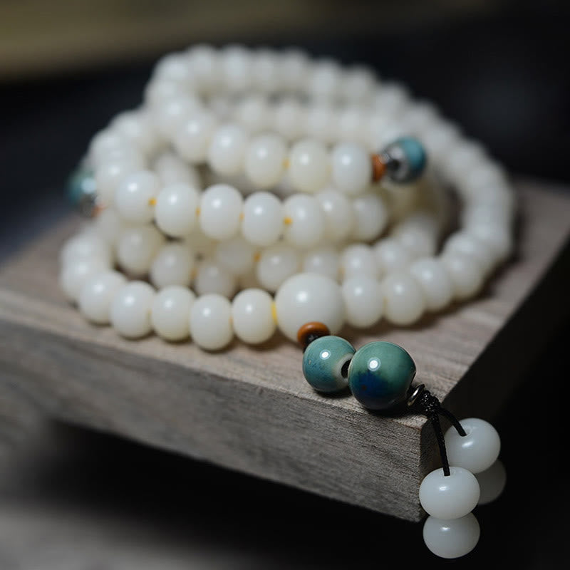 Nimara Ritual 108 Mala Beads Bodhi Seed Keep Away Evil Spirits Calm Bracelet