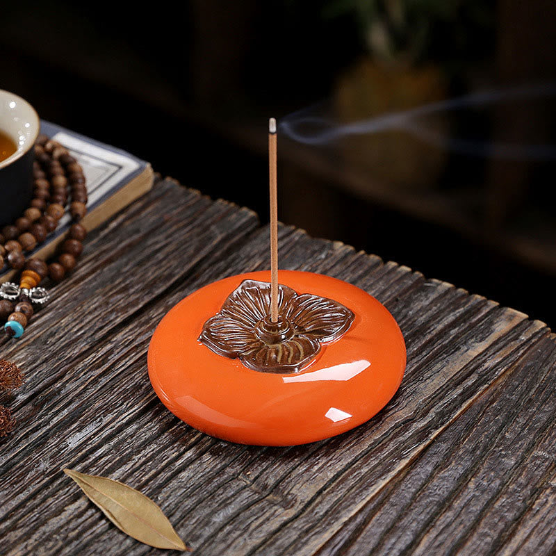 Nimara Ritual Persimmon Ceramic Meditation Healing Incense Burner Incense Holders