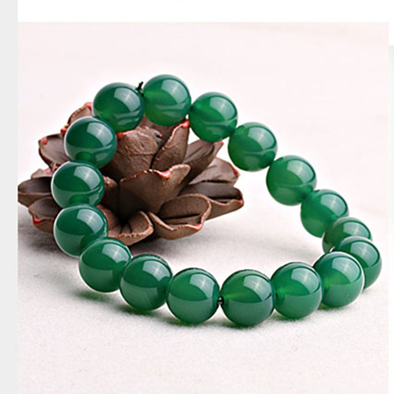 Nimara Ritual Natural Green Agate Support Bracelet