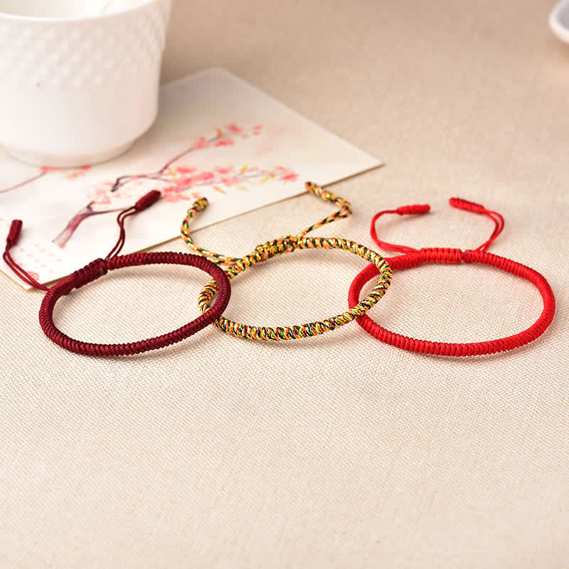 Nimara Ritual Tibetan Lucky 3 Combination Sets Red String Bracelet