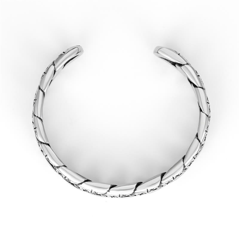 Nimara Ritual Tibetan Om Mani Padme Hum Mantra Titanium Steel Peace Cuf Bangle Bracelet