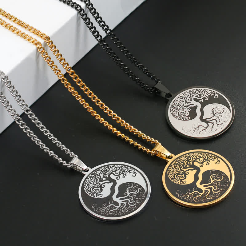 Nimara Ritual The Tree of Life Titanium Steel Connection Necklace Pendant