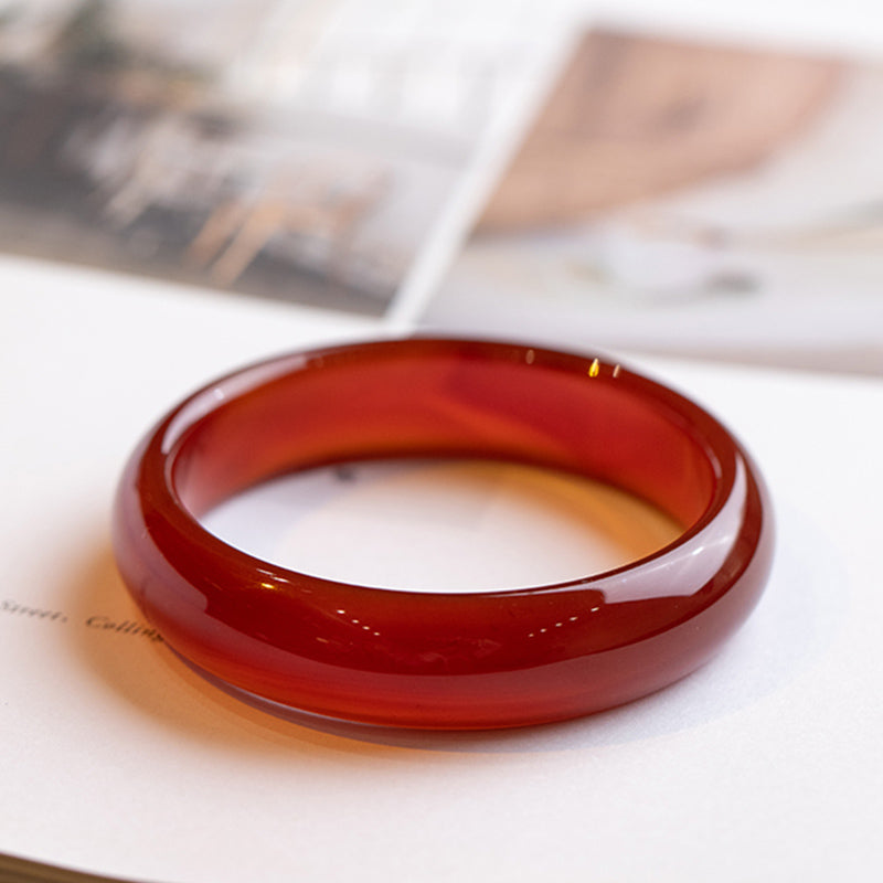 Nimara Ritual Natural Red Agate Confidence Bracelet Bangle