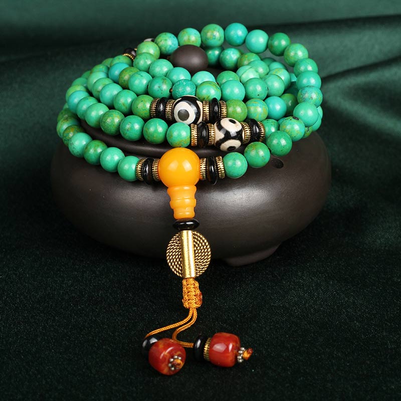 Nimara Ritual Tibetan Turquoise Mala Balance Necklace Bracelet