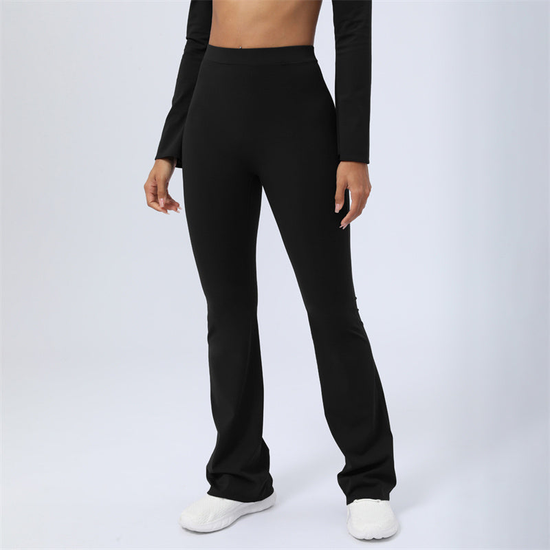 Nimara Ritual Long Sleeve Backless Strap Top Bra Flare Pants Fitness Yoga Outfit