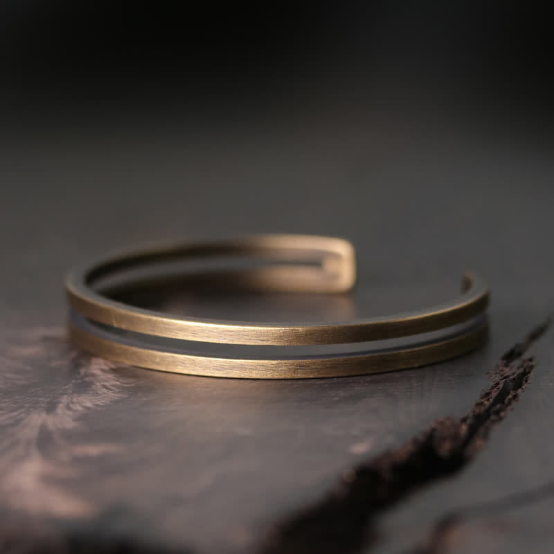 Nimara Ritual Rustic Copper Luck Viking Cuff Bracelet