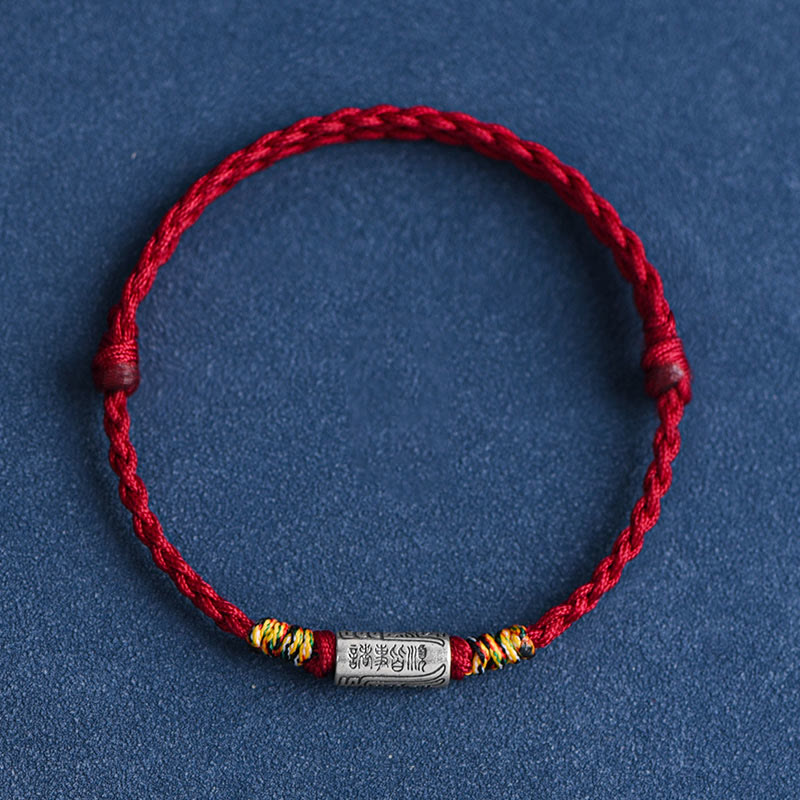 Nimara Ritual Handcrafted 925 Sterling Silver Everything Goes Well Design Protection Strength Bracelet Anklet