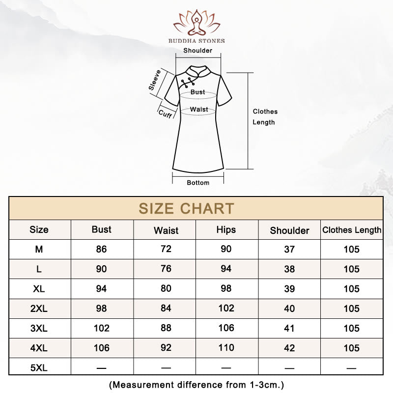 Nimara Ritual Retro Flower Lotus Peony Feather Print Qipao Dress Women's Cheongsam Dress