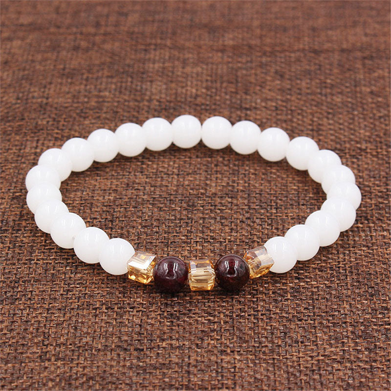 Nimara Ritual Natural White Jade Protection Bracelet