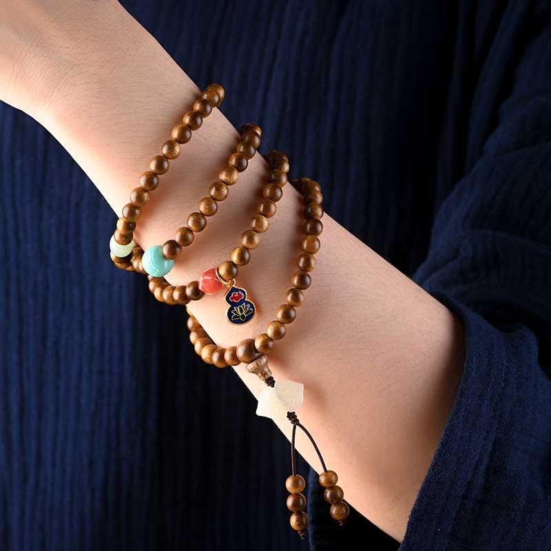 Nimara Ritual Tibetan Rosewood Protection Calm Bracelet Mala