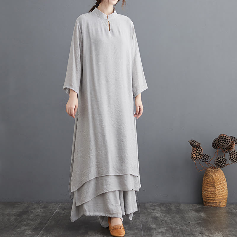 Nimara Ritual Simple Pattern Meditation Prayer Spiritual Zen Practice Yoga Clothing Women's Set