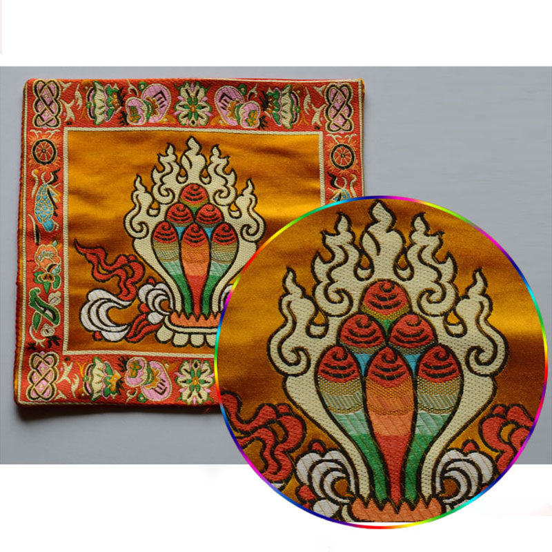Nimara Ritual Prayer Altar Mat Healing Meditation Vajra Auspicious Symbols