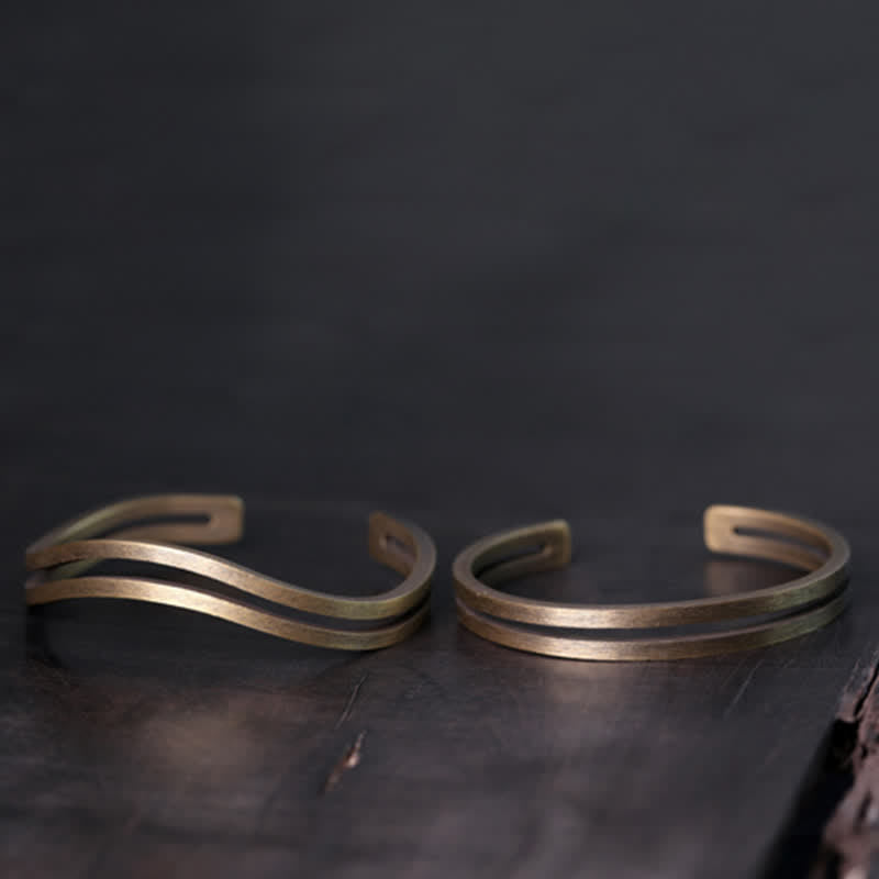 Nimara Ritual Rustic Copper Luck Viking Cuff Bracelet