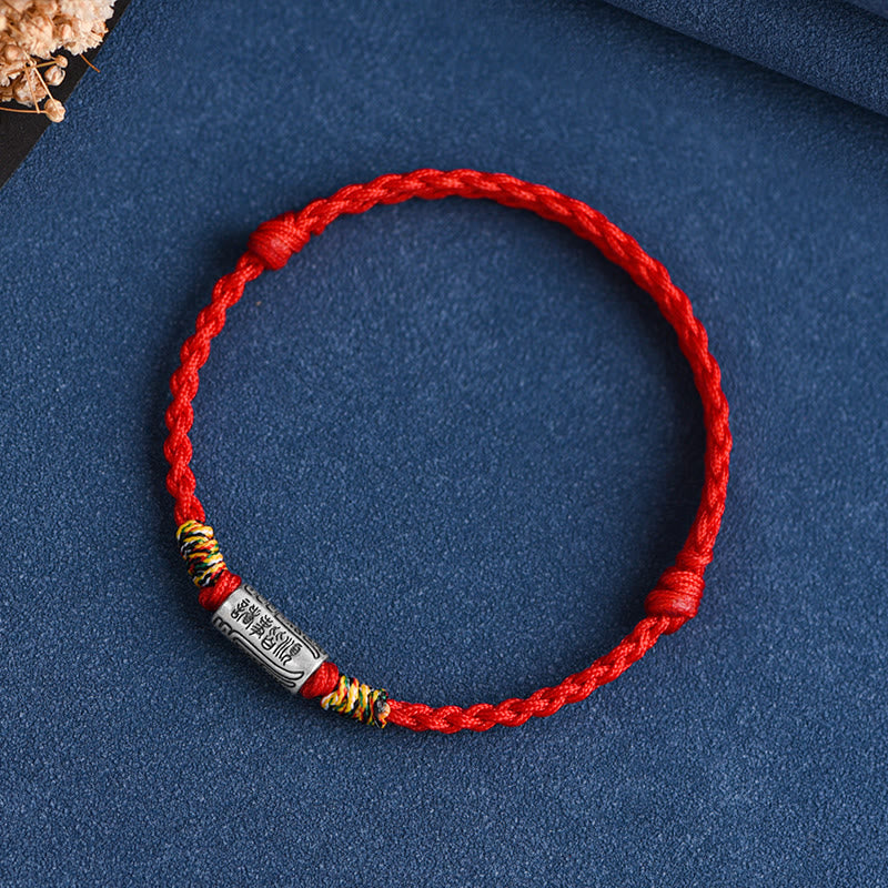 Nimara Ritual Handcrafted 925 Sterling Silver Everything Goes Well Design Protection Strength Bracelet Anklet