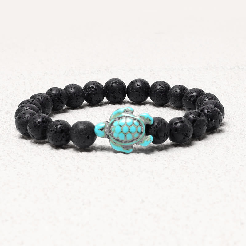 Nimara Ritual Natural Stone Sea Turtle Turquoise Blessing Bracelet