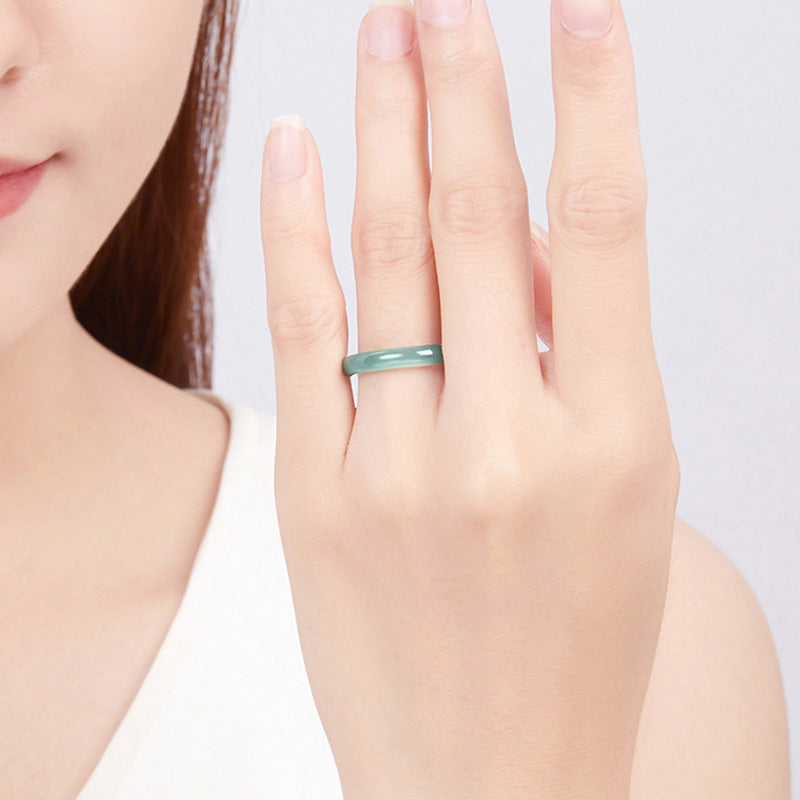 Nimara Ritual Natural Jade Prosperity Protection Ring