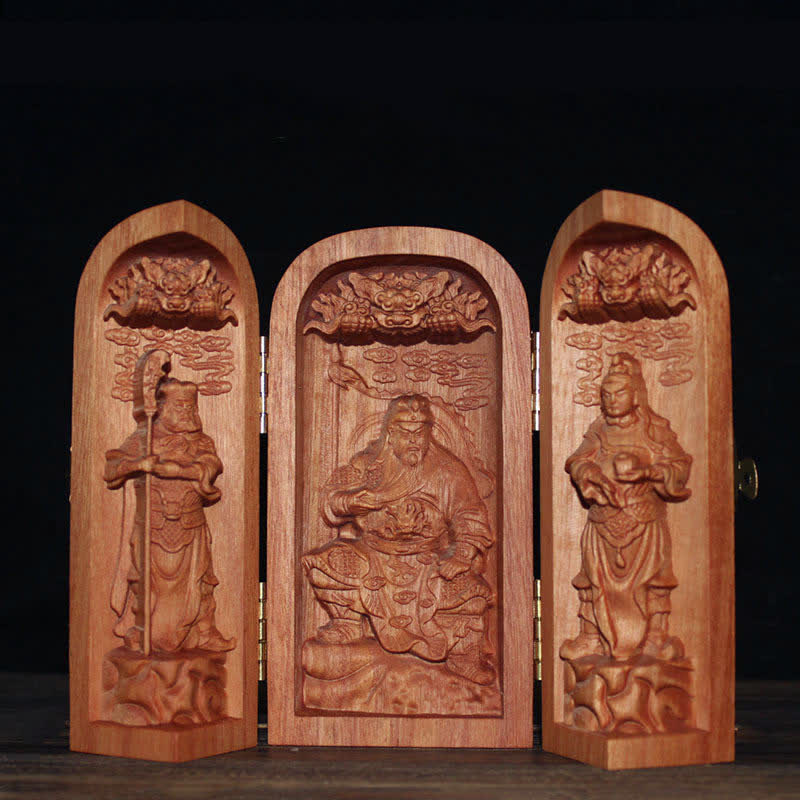 Nimara Ritual Avalokitesvara Kwan Yin Buddha Cherry Wood Compassion Home Decoration Altar
