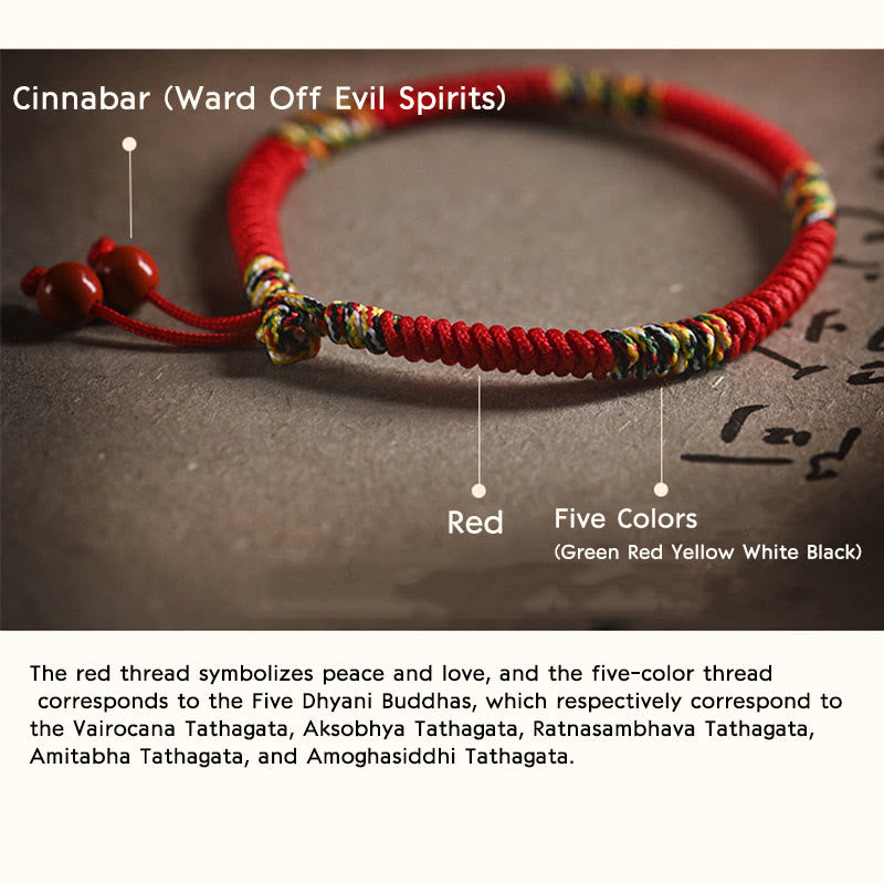 Nimara Ritual Five Colors King Kong Knot String Protection Luck Bracelet