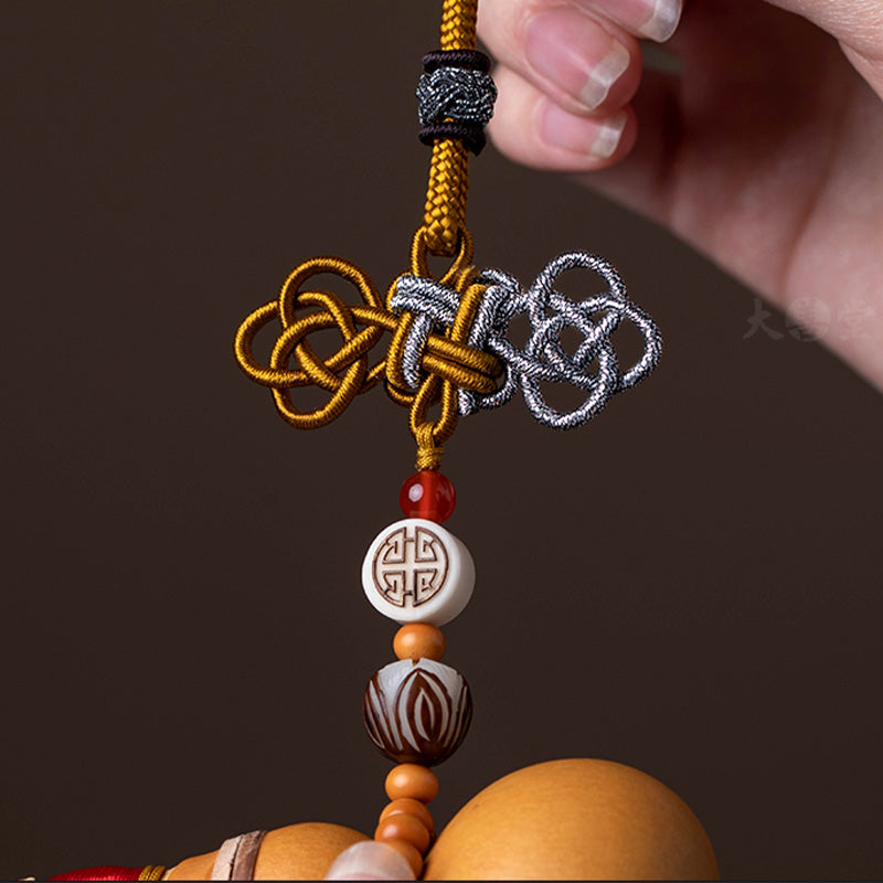 Nimara Ritual Feng Shui Coins Gourd Chinese Knot Lucky Coins Five Emperor Money Wealth Tassels Decoration