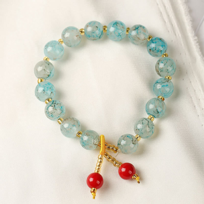 Nimara Ritual Liuli Glass Bead Blessing Harmony Bracelet
