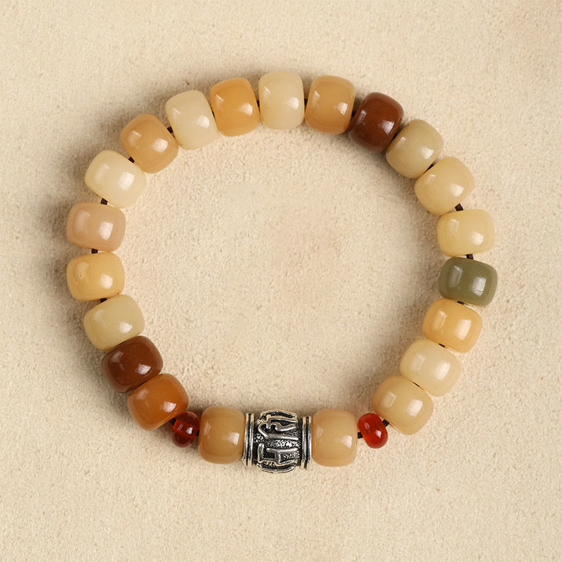 Nimara Ritual Natural Bodhi Seed The Lord of the Corpse Forest Om Mani Padme Hum Wisdom Bracelet
