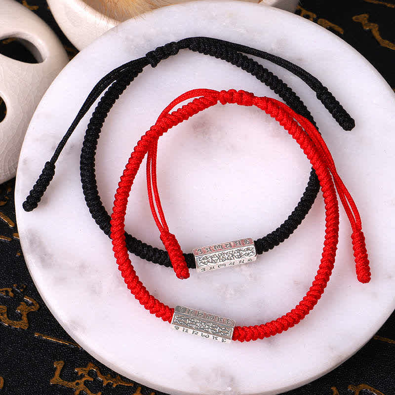 Nimara Ritual Om Mani Padme Hum Luck Protection Red String Bracelet
