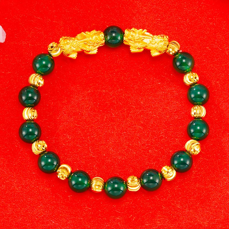 Nimara Ritual Electroplating Golden Double Pixiu Wealth Bracelet
