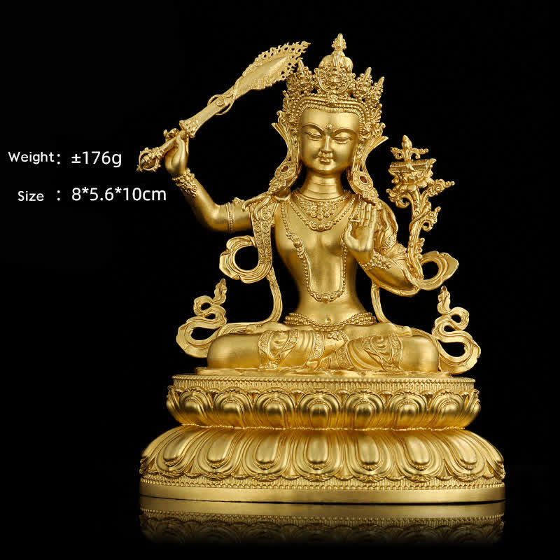 Nimara Ritual Shakyamuni Amitabha Medicine Buddha Figurine Serenity Copper Statue Home Decoration