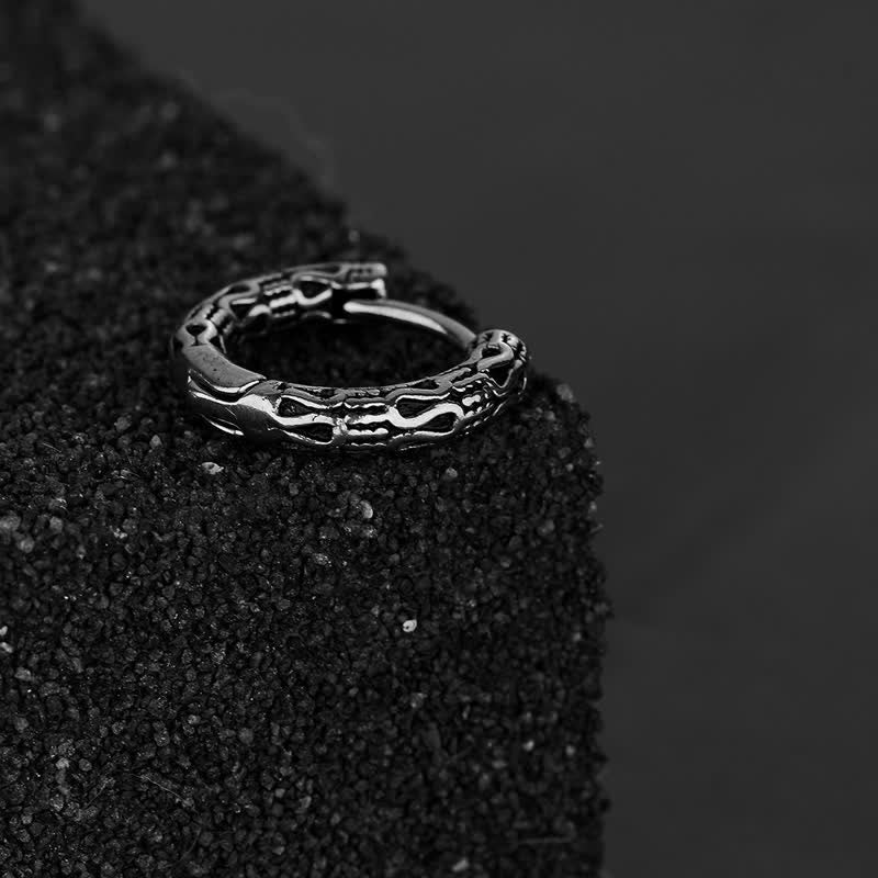 Nimara Ritual Retro Pattern Titanium Steel Balance Earrings